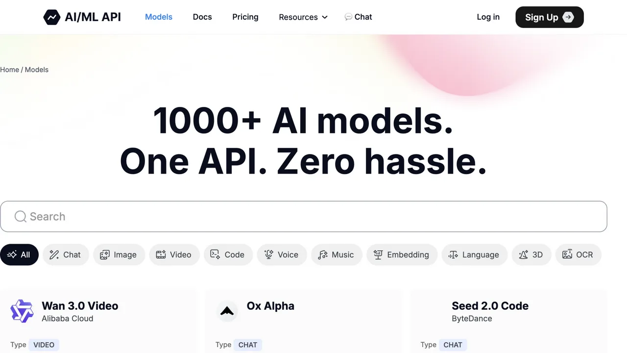 AI/ML API 官方定价页截图(2026-08-27 抓取)